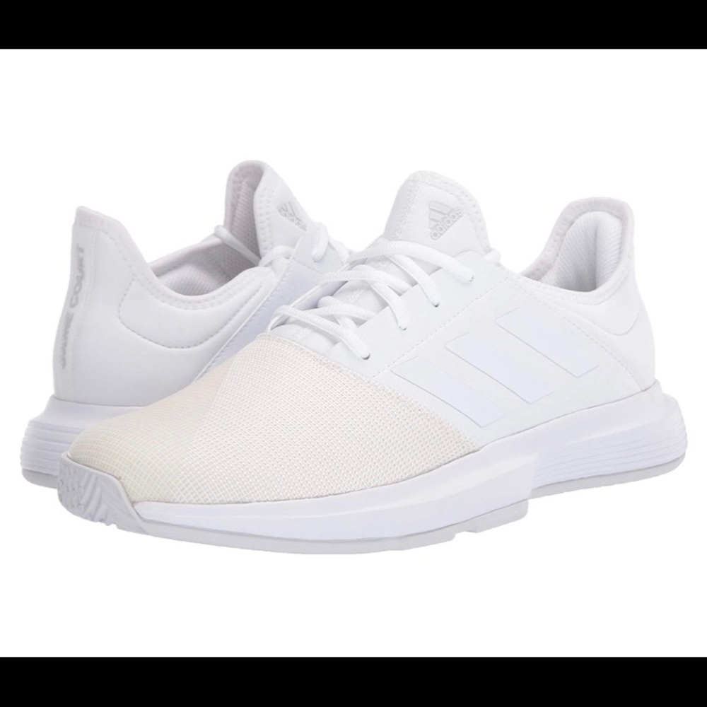 Adidas women’s game court tennis shoes all white